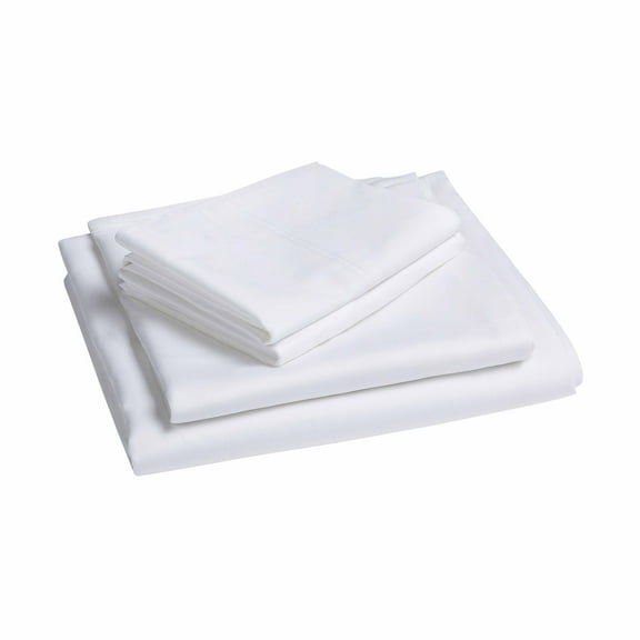 Better Homes & Gardens 300 Thread Count 100% Cotton Wrinkle Resistant Sheet Set, Full White