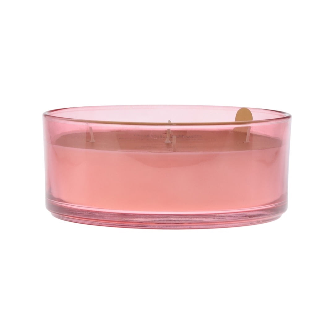 Better Homes & Gardens 31oz Peppermint & Cream Scented 5-Wick Pink Dish Candle