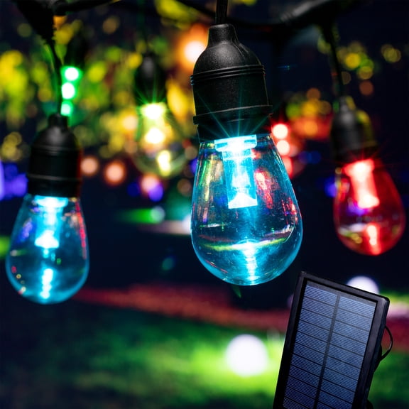 Open Box Better Homes & Gardens 34' Foot Solar Powered Multi-Color Changing String Light (1 Pack)