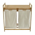 thumbnail interactive-video image 1 of BHG Dual Compartment Bamboo Laundry Hamper, Adult, 1 of 9