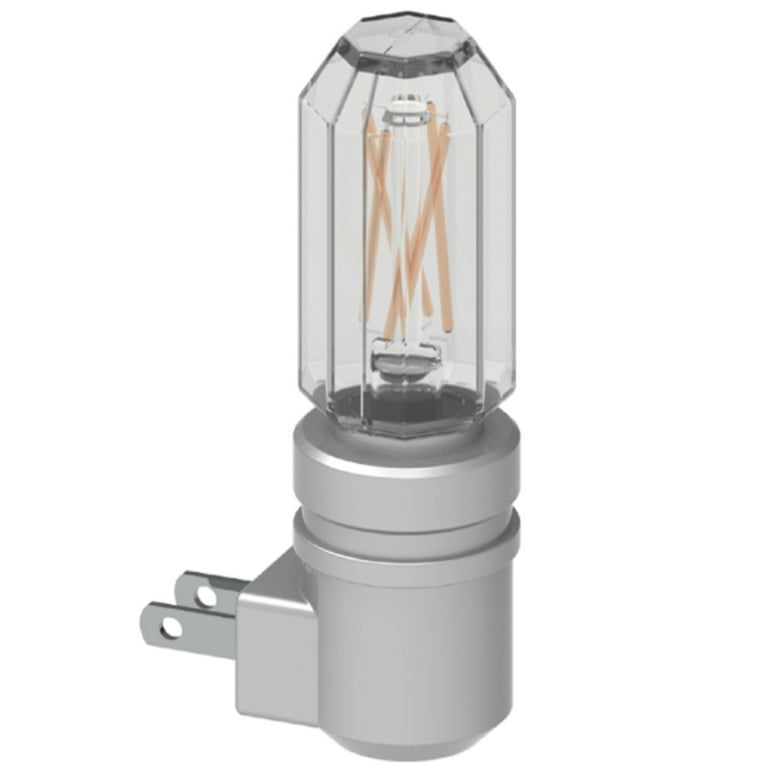 Better Homes Gardens LED Night Light Soft White Satin Nickel Vintage Design