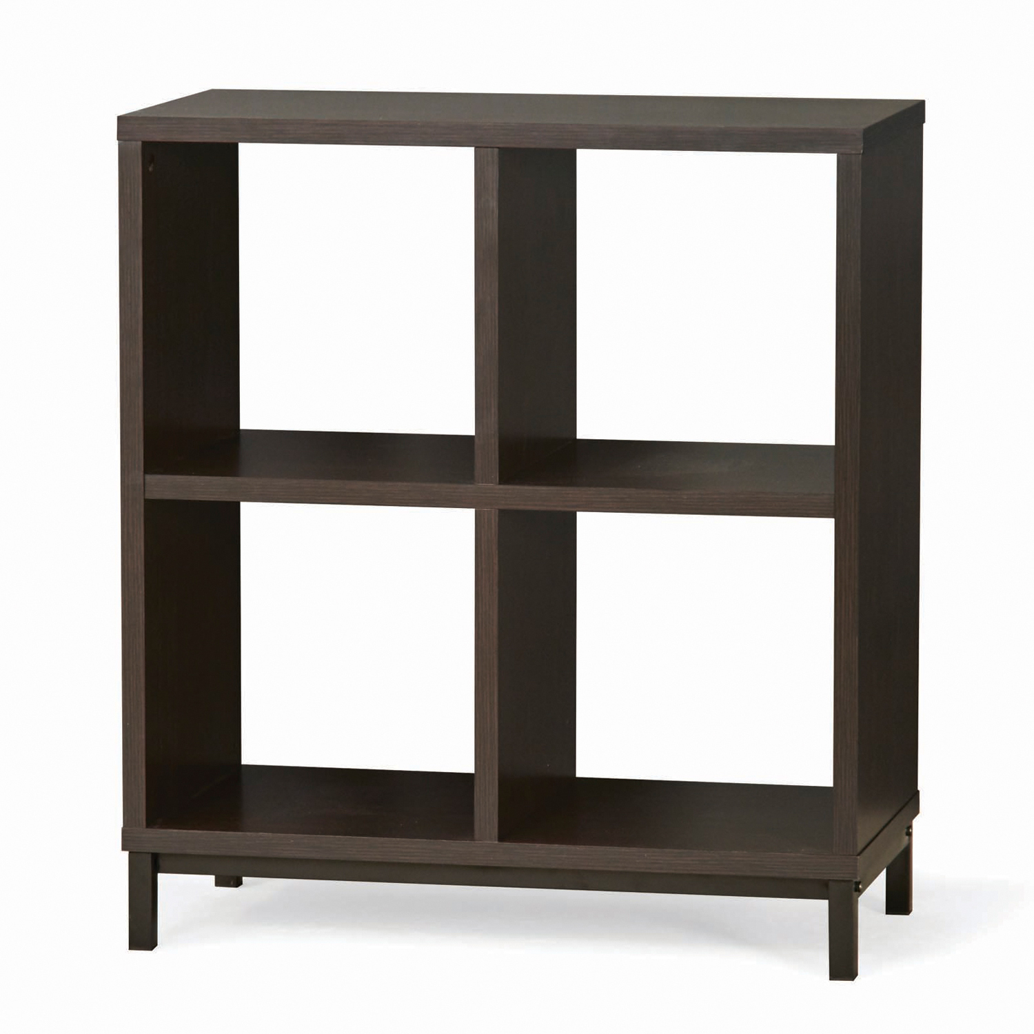 Better Homes & Gardens 4-Cube Organizer with Metal Base, Espresso - image 1 of 6