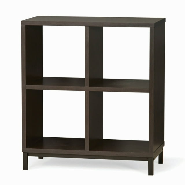 Better Homes & Gardens 4-Cube Organizer with Metal Base, Espresso