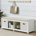 thumbnail image 1 of Better Homes & Gardens 4-Cube Shoe Storage 58.39" Bench, White, 1 of 6