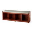 Better Homes & Gardens 4Cube Shoe Storage Bench, Mahogany