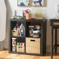 thumbnail interactive-video image 1 of Better Homes & Gardens 4 Cube Storage Organizer, Charcoal, 1 of 10