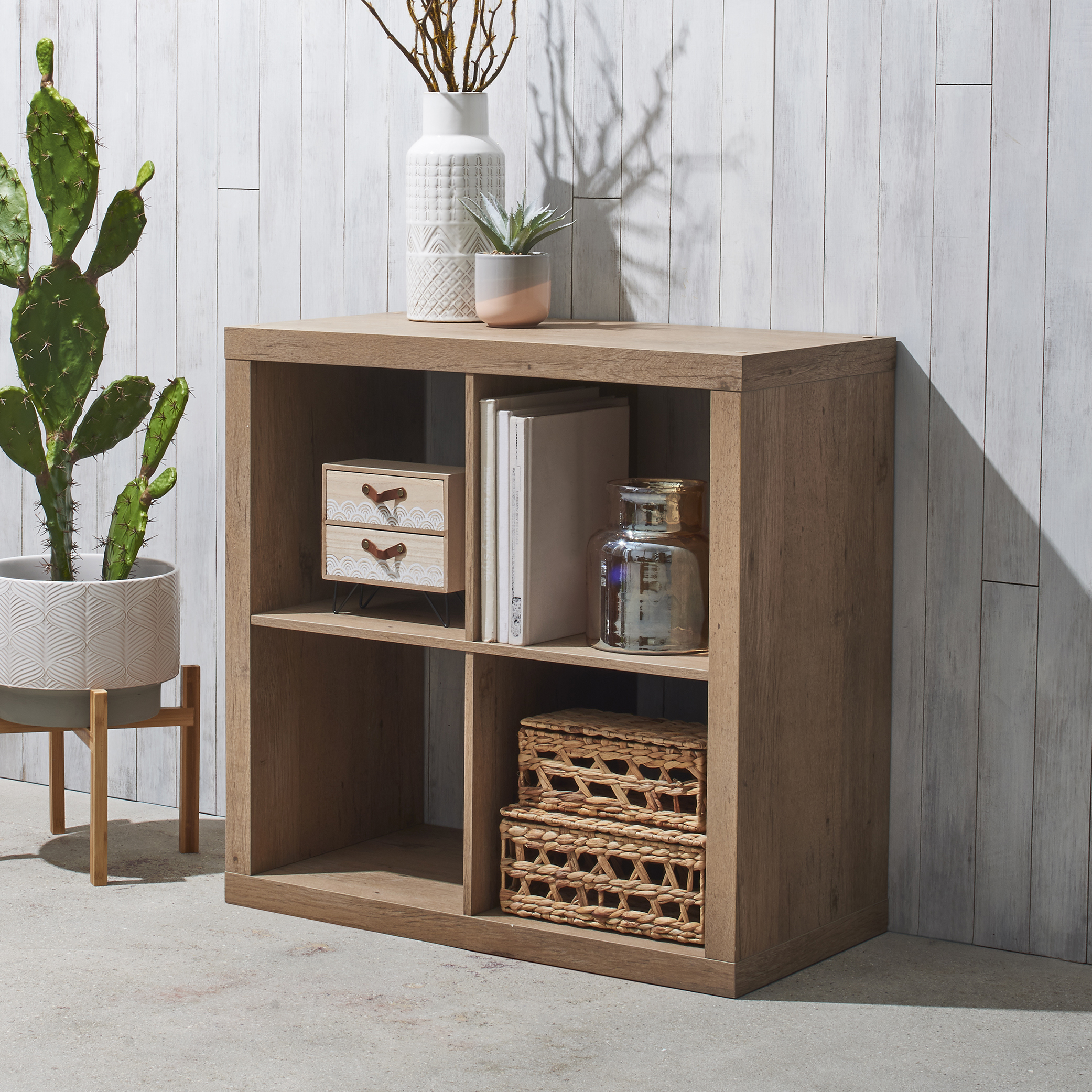 Better Homes & Gardens 4-Cube Storage Organizer, Natural - image 1 of 12