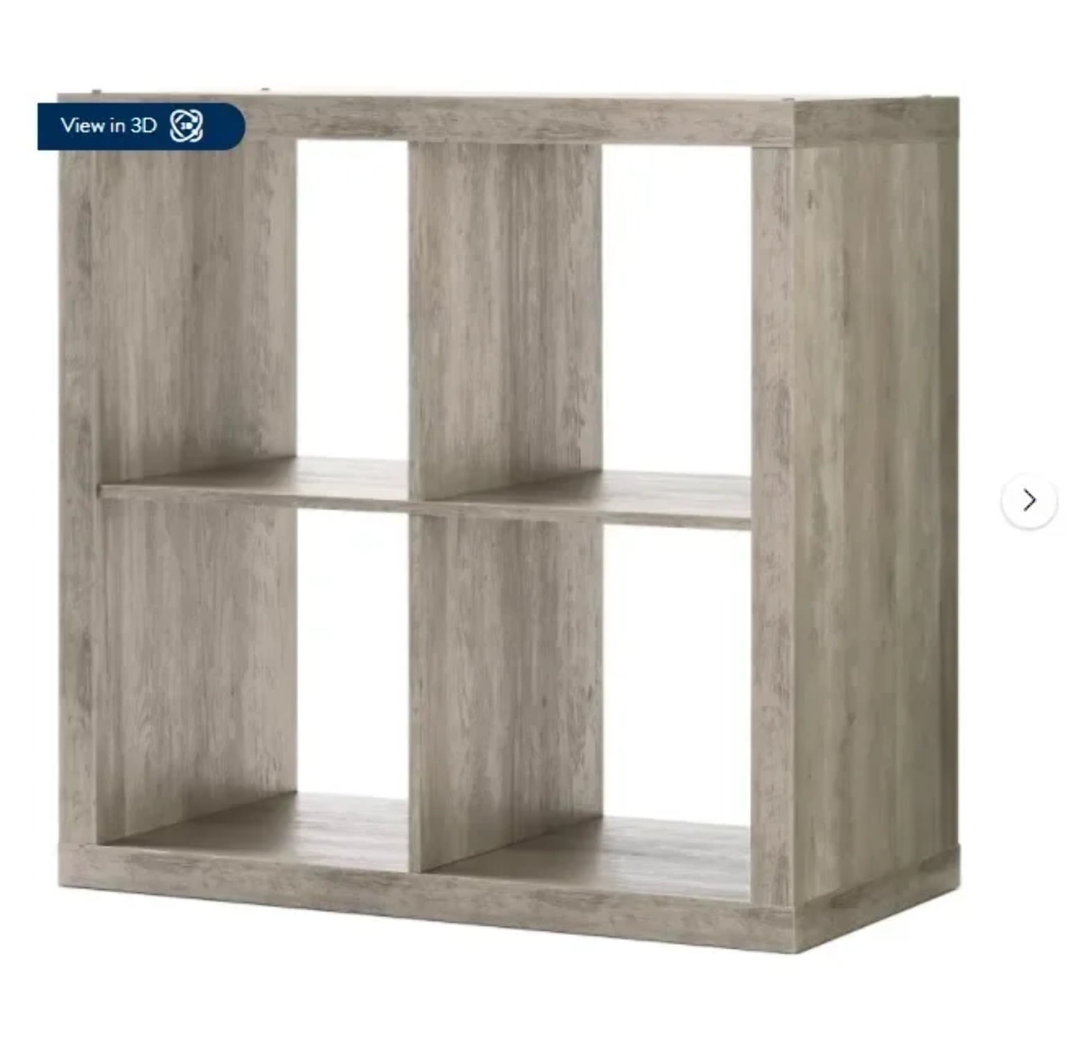 Better Homes Gardens 4Cube Storage Organizer, Solid Black Book Shelf