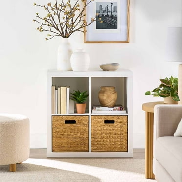 Better Homes & Gardens 4 Cube Storage Organizer, White Texture