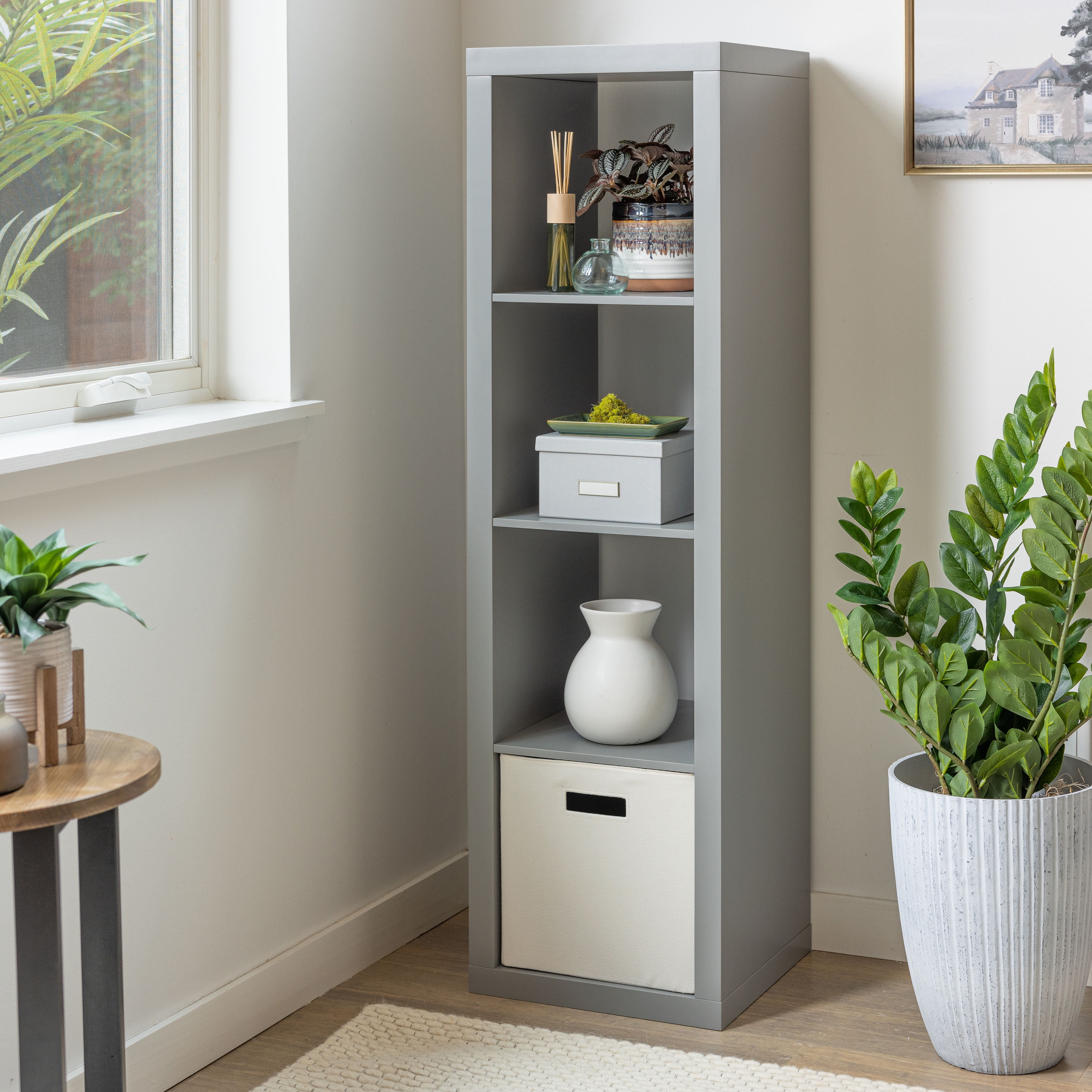 Better Homes & Gardens 4Cube Vertical Storage Organizer, Gray