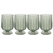 Better Homes & Gardens 4-Piece 15-Ounce Tritan Plastic Wine Goblet Set, Green