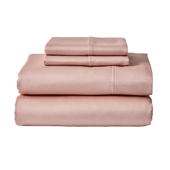 Better Homes & Gardens 4-Piece 300 Thread Count Antique Blush Cotton Sateen Sheet Set, Full