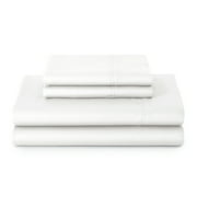 Better Homes & Gardens 4-Piece 300 Thread Count Cotton Sateen Bed Sheet Set, Arctic White, Full