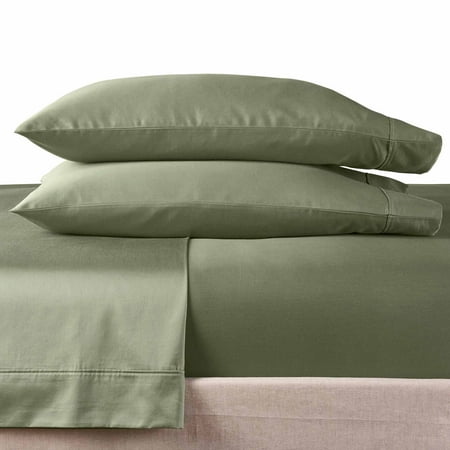 Better Homes & Gardens 4-Piece 300 Thread Count Cilantro Sateen Sheet Set, Queen