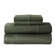 Better Homes & Gardens 4-Piece 300 Thread Count Green Ash Cotton Sateen Bed Sheet Set, King