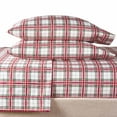 thumbnail image 1 of Better Homes & Gardens 4-Piece 300 Thread Count Red Plaid Sateen Sheet Set, King, 1 of 10