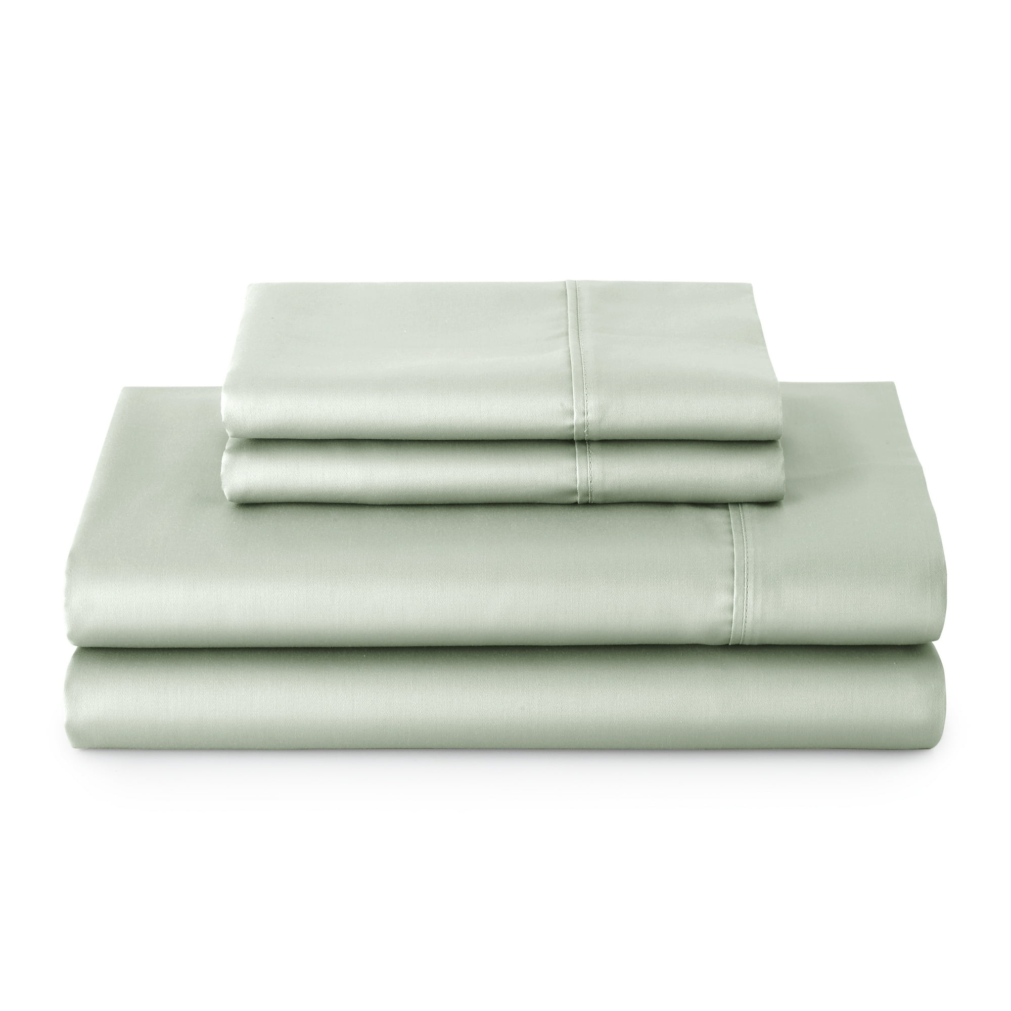 Better Homes & Gardens 4-Piece 300 Thread Count Soft Sea Cotton Sateen Bed Sheet Set, King