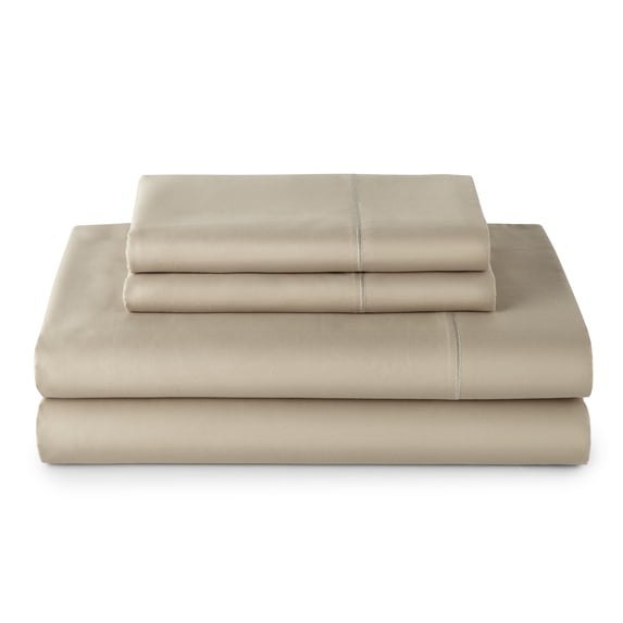 Better Homes & Gardens 4-Piece 400 Thread Count Almond Biscuit Performance Bed Sheet Set, Queen
