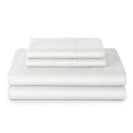 Better Homes & Gardens 4-Piece 400 Thread Count Arctic White Performance Bed Sheet Set, King