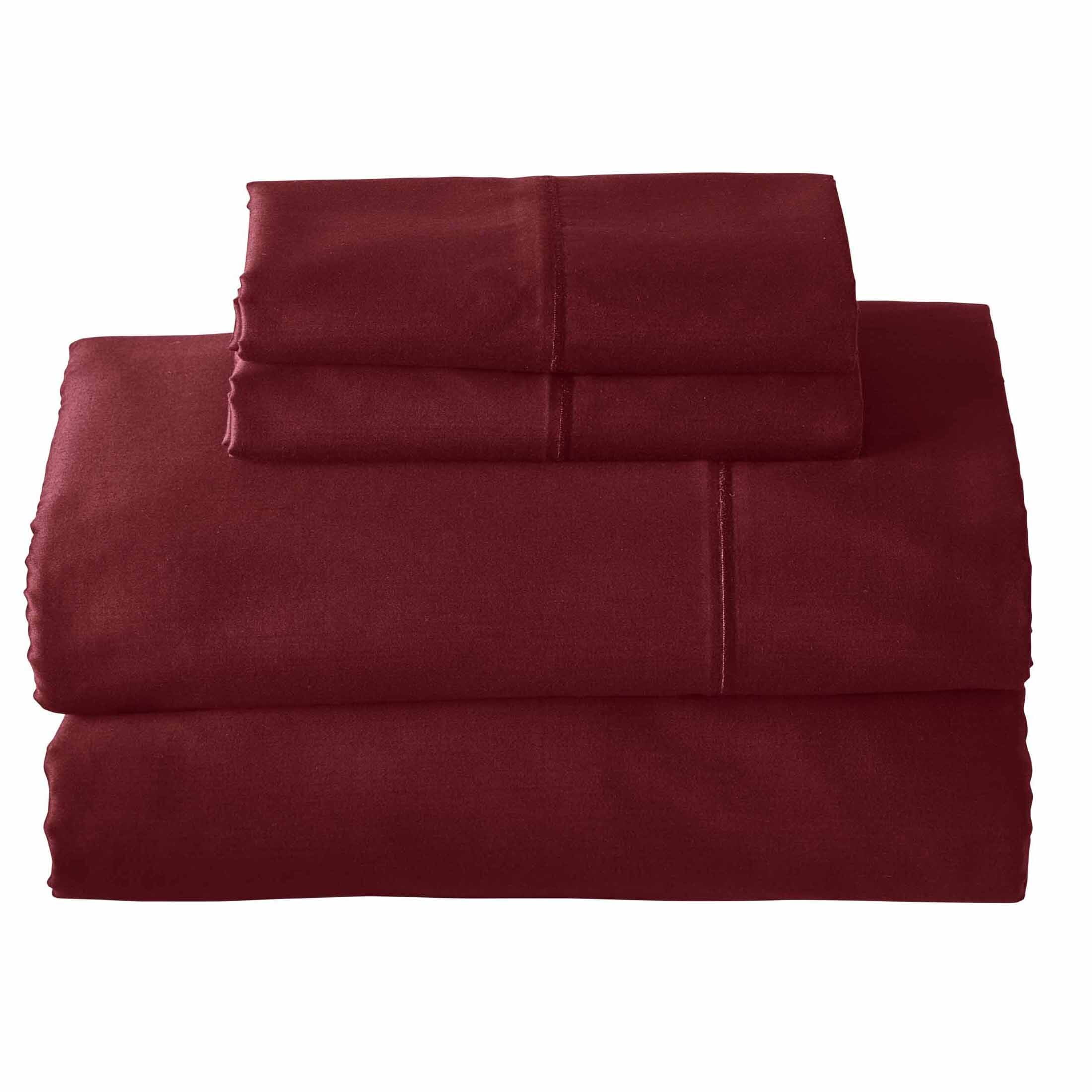 Better Homes & Gardens 4Piece 400 Thread Count Deep Redwood Performance HygroCotton Sheet Set