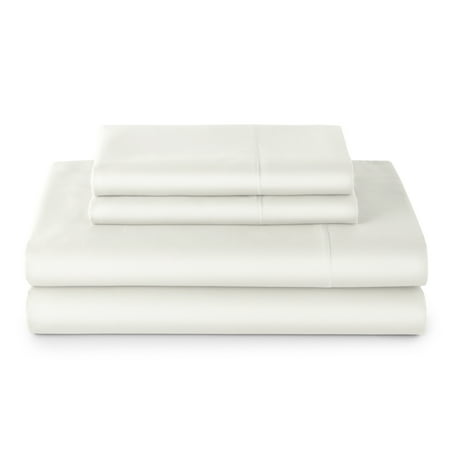 Better Homes & Gardens 4-Piece 400 Thread Count Vanilla Dream Performance Bed Sheet Set, Queen