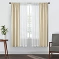 thumbnail image 1 of Better Homes & Gardens 4-Piece Beige Open Stitch Solid Curtain & Sheer Window Curtain Panel Set, 95" x 148", 1 of 10