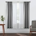 thumbnail image 1 of Better Homes & Gardens 4 Piece Black Open Stitch & Solid Curtain & Sheer Panel Set, Black, 74x84, 1 of 10