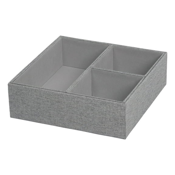 Better Homes & Gardens 4-Piece Hard-Sided Drawer Adult Organizer, Gray