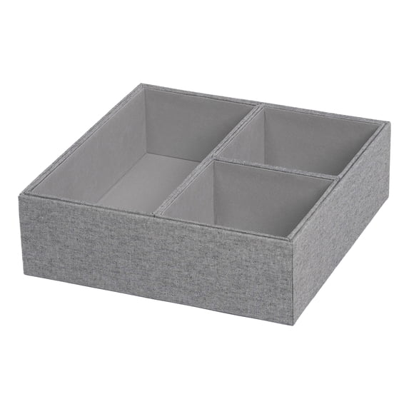 Better Homes & Gardens Gray 4-Piece Hard-Sided Drawer Organizer Set