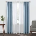 thumbnail image 1 of Better Homes & Gardens 4 Piece Light Blue Open Stitch & Solid Curtain & Sheer Panel Set, Light Blue, 74x84, 1 of 11