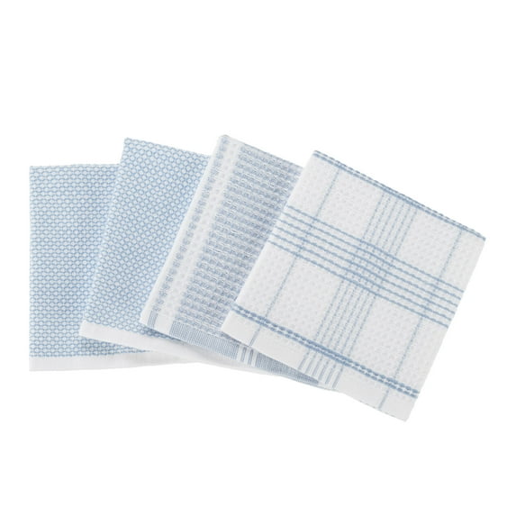 Better Homes & Gardens 4-Piece Oversized Dish Cloth Set, Blue Linen