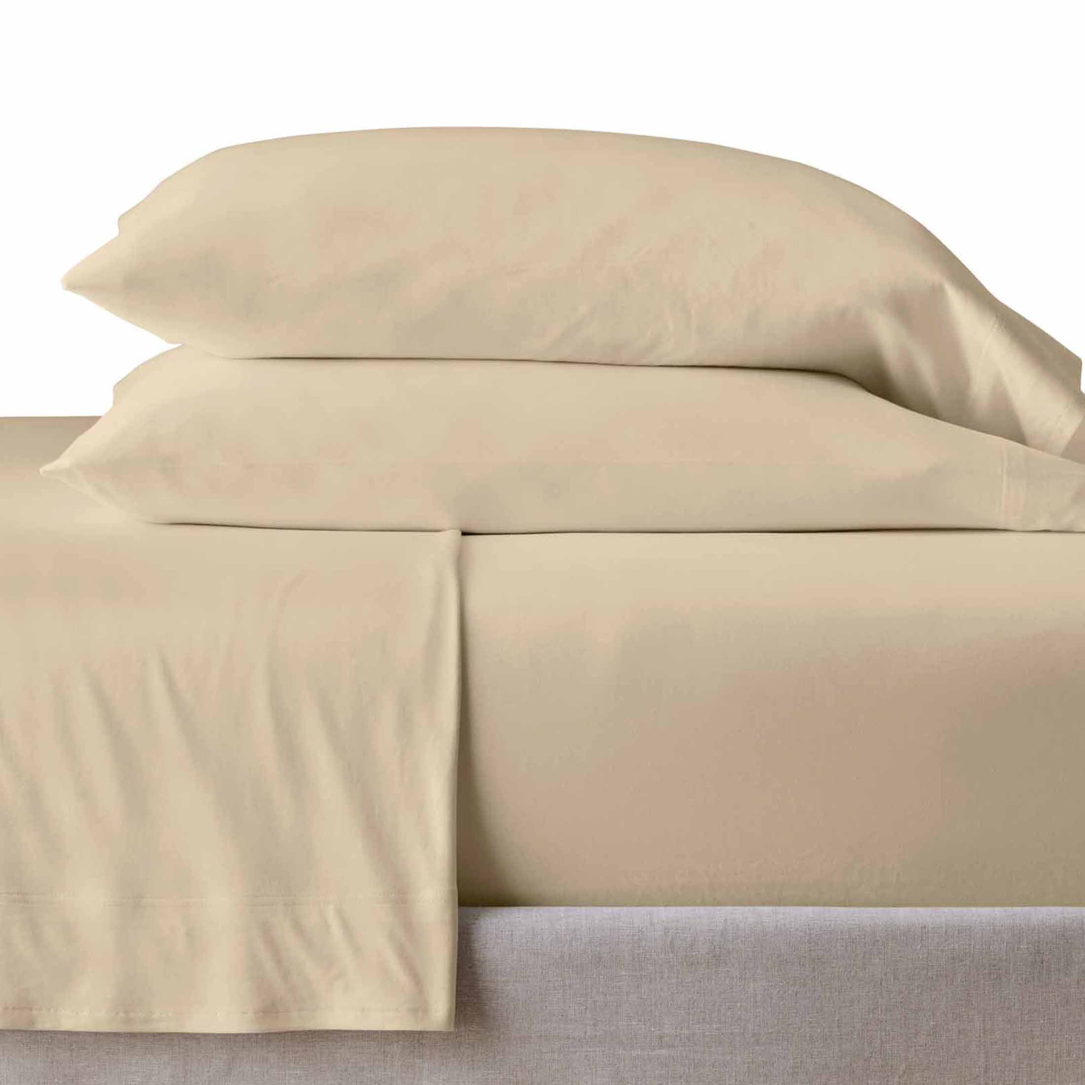 Better Homes & Gardens 4-Piece Papyrus Beige Adult Jersey Sheet Set, Queen