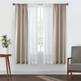 thumbnail image 1 of Better Homes & Gardens 4 Piece Taupe Open Stitch & Solid Curtain & Sheer Panel Set, Taupe, 74x63, 1 of 10