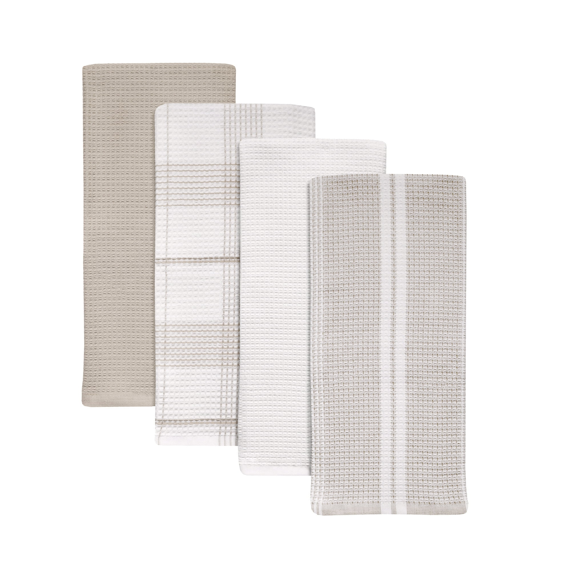Better Homes & Gardens Papyrus Beige Waffle Kitchen Towel, 4-Piece