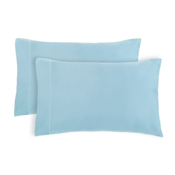 Better Homes & Gardens 400 TC Hygro Cotton Pillowcases, Standard/Queen, Blue Sheer Romance, 2 Piece