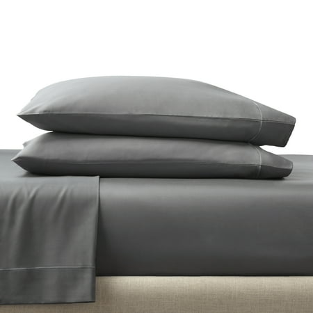 better homes & gardens 2-piece 400 thread count grey performance hygrocotton® pillowcase set, king