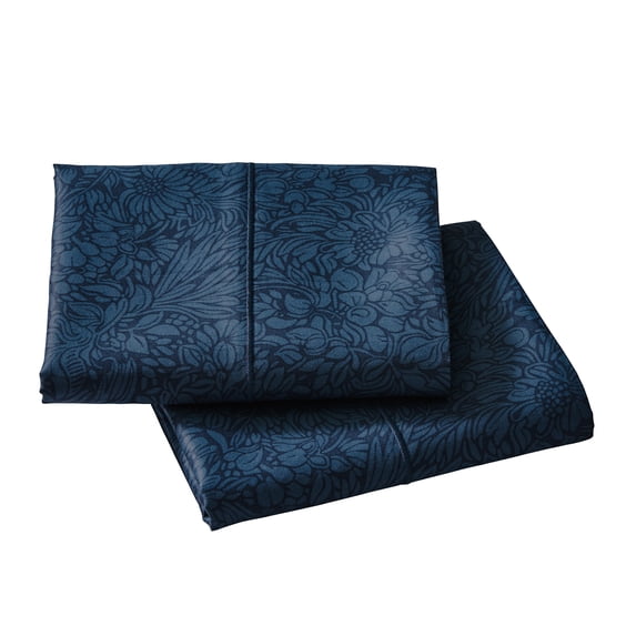 Better Homes & Gardens 2-Piece 100% Cotton 400 Thread Count Otaki Floral Blue Cove Performance Pillowcase Set, King