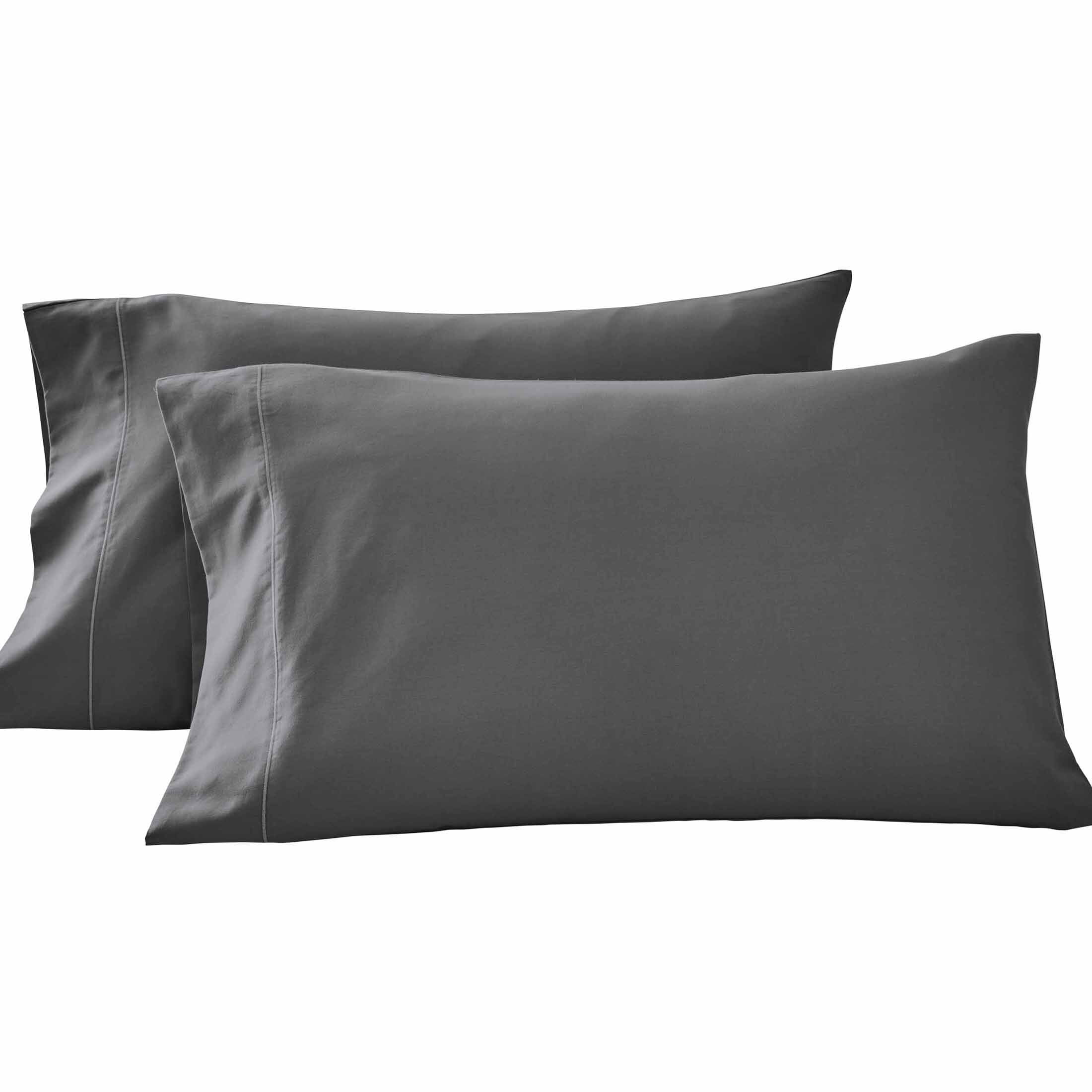 Better Homes & Gardens 400 Thread Count Grey Flannel Performance HygroCotton Pillowcase Set