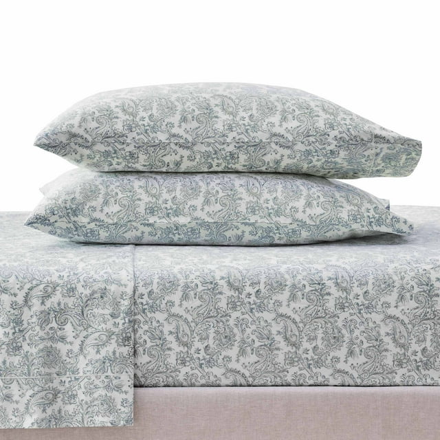 Better Homes & Gardens 400 Thread Count Performance Hygro Cotton Sheet Set, Paisley Taupe