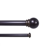 Better Homes & Gardens 42-120 in. Ball Double Curtain Rod Set, Oil Rubbed Bronze, 1 in. Diameter