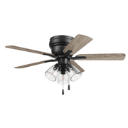 Better Homes & Gardens 42" Matte Black Indoor Ceiling Fan with Lights, 5 Blades, Pull Chain Control & Reverse Airflow