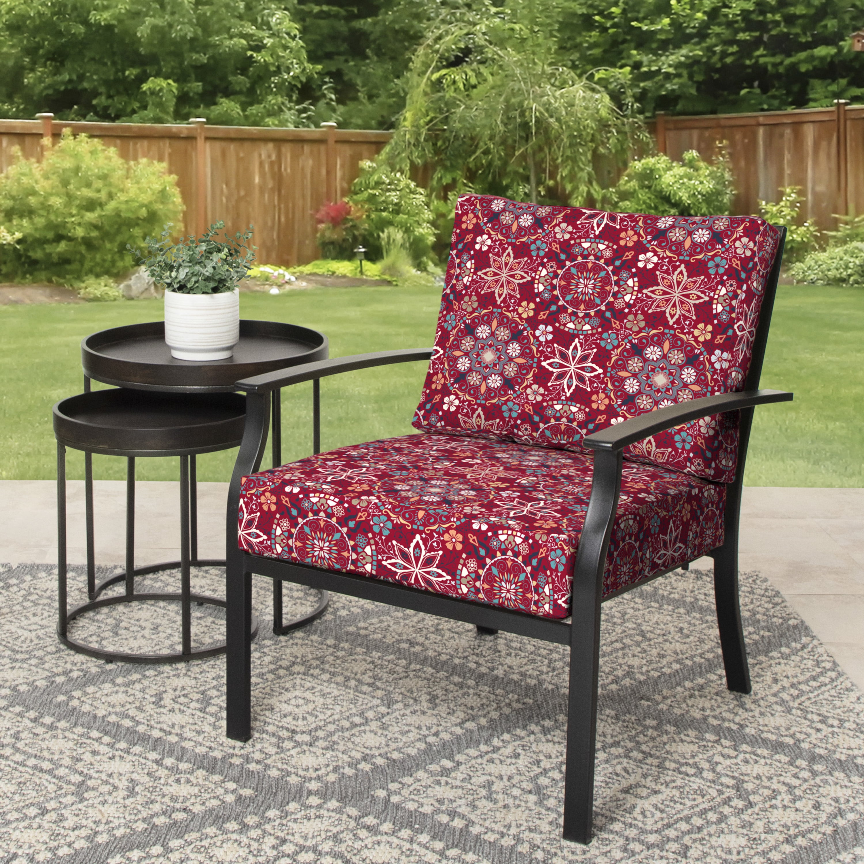 Timberlake Patio Chair Cushion in Red (Set of 2)