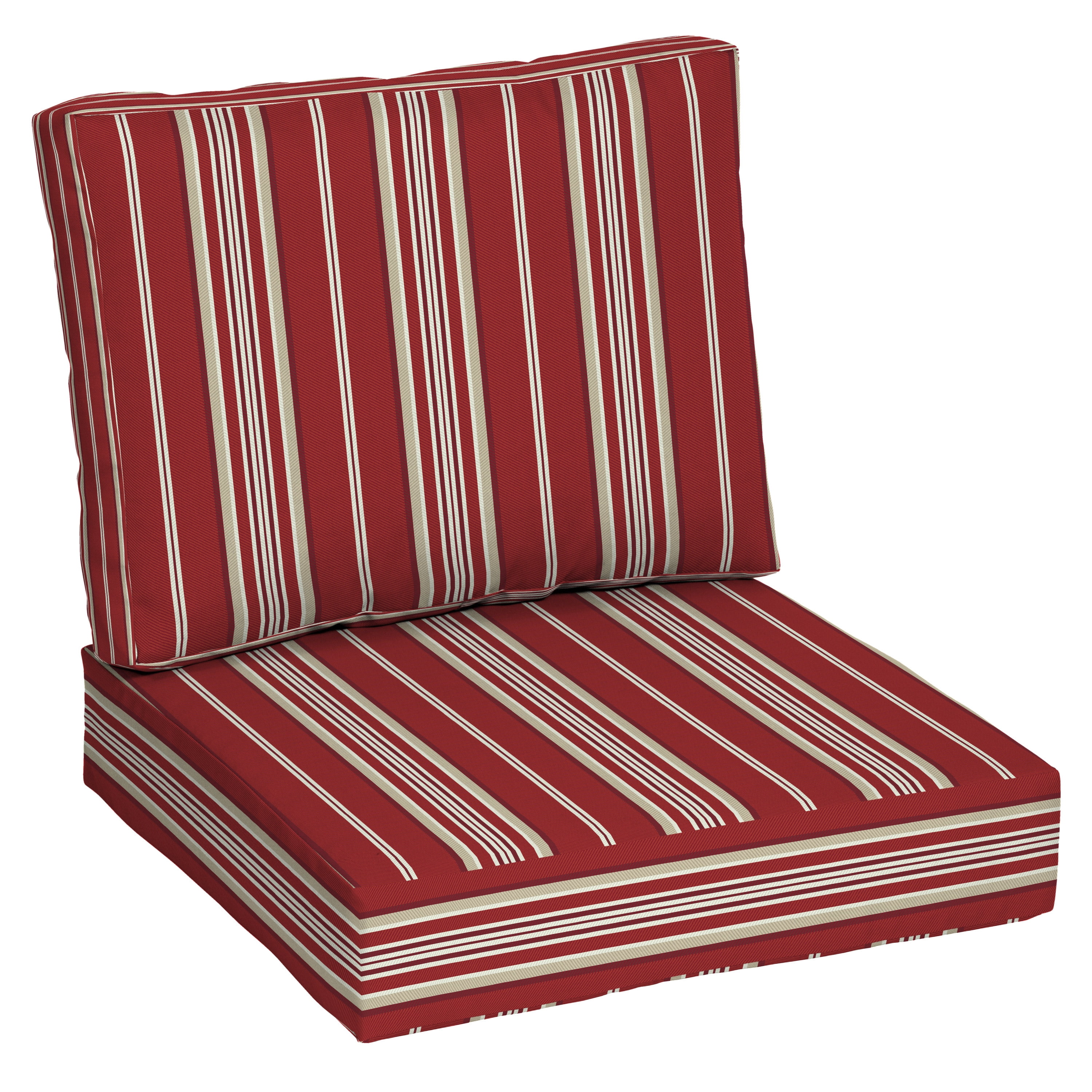 Sunnydaze Outdoor Round Bistro Seat Cushion - Earth Tone Stripes
