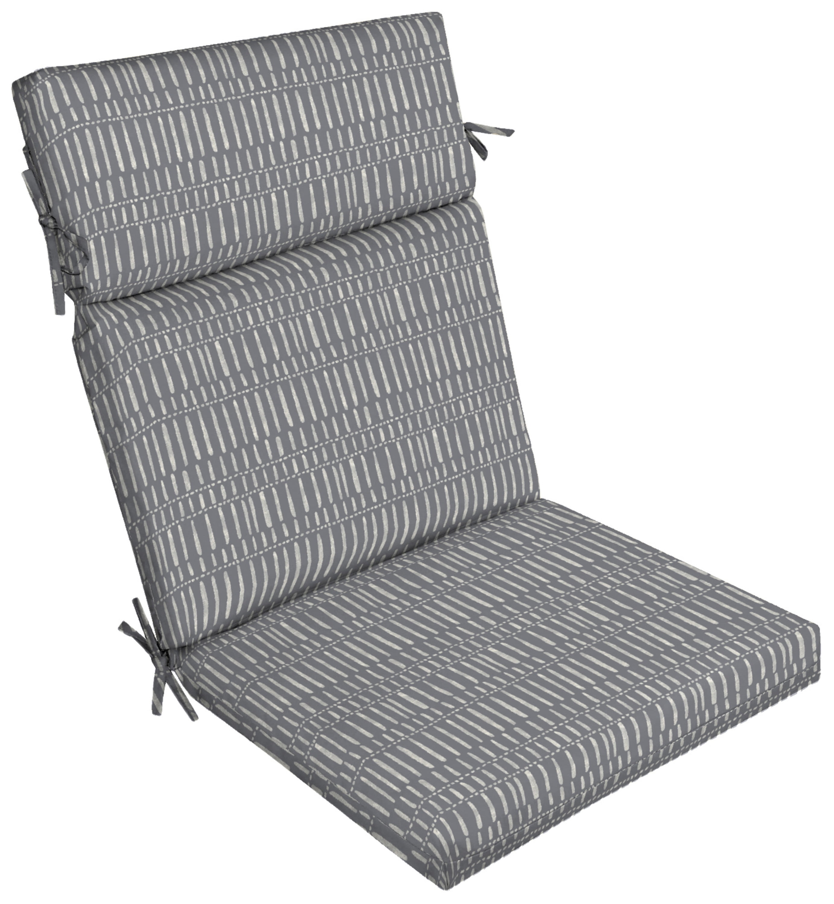 Better Homes & Gardens 42 x 24 Grey Outdoor 2-Piece Deep Seat Cushion 