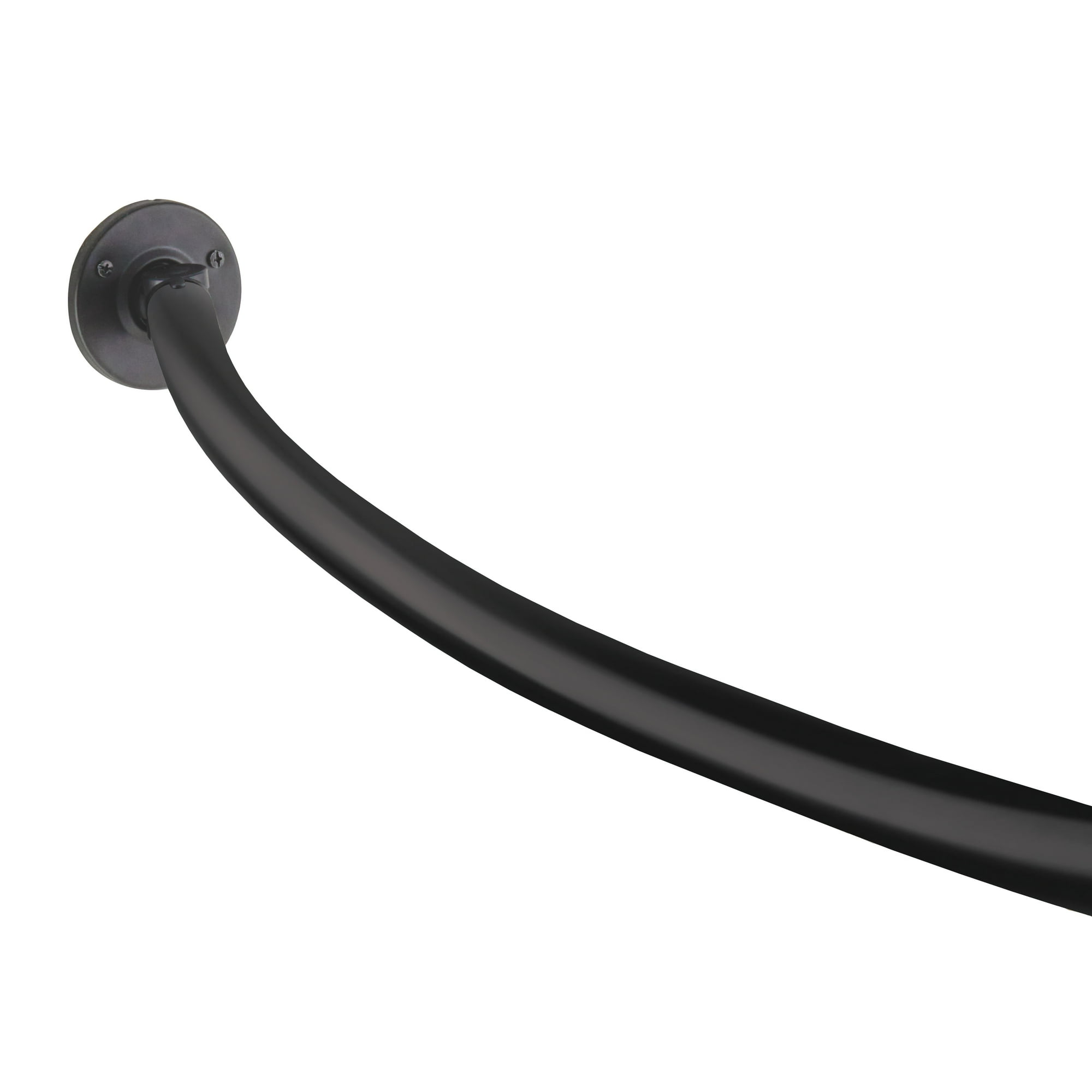 Better Homes & Gardens 45" -to 72" Adjustable Rotating Rust-Proof Curved Shower Rod, Black