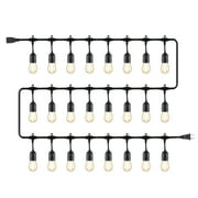 Better Homes & Gardens 48-Foot 24-Count Shatterproof Bulb Outdoor Commercial String Light, with Black Wire