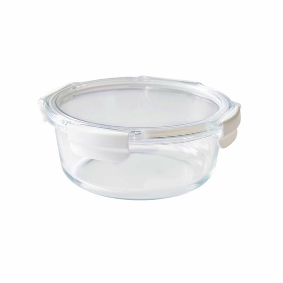 Better Homes & Gardens 4Cup Round Glass Food Storage Container with Tritan Lid. Set of 1, 2 Pieces