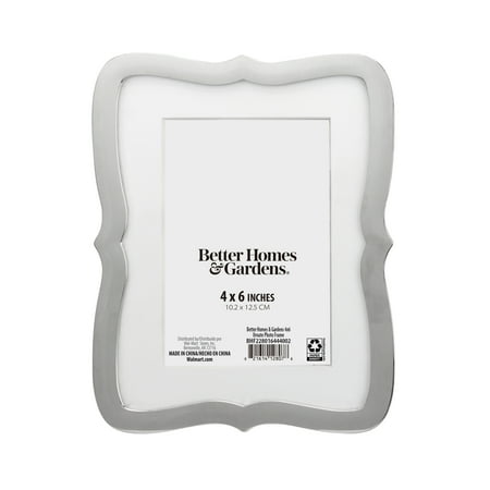 Better Homes & Gardens – 4x6 Picture Frame – Silver Ornate Tabletop Photo Frame
