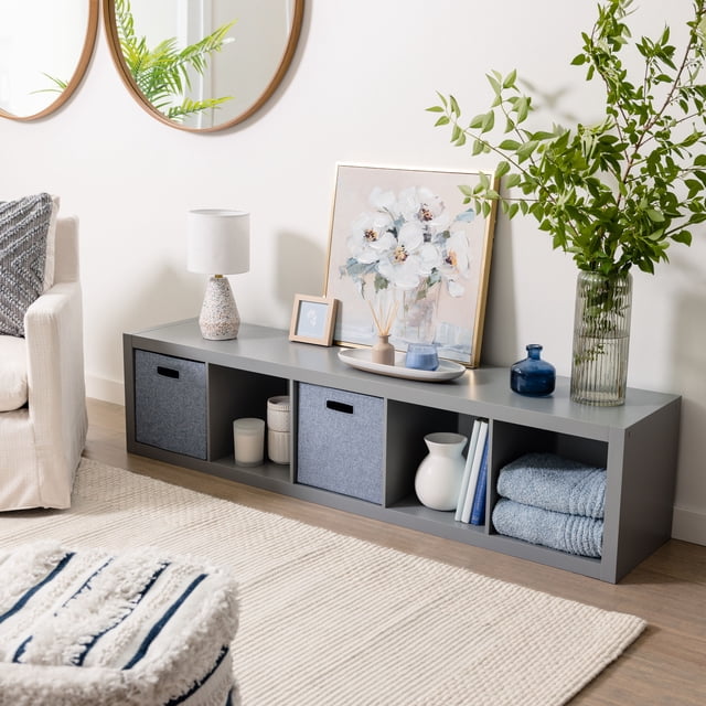 Better Homes & Gardens 5Cube Vertical Storage Organizer, Gray