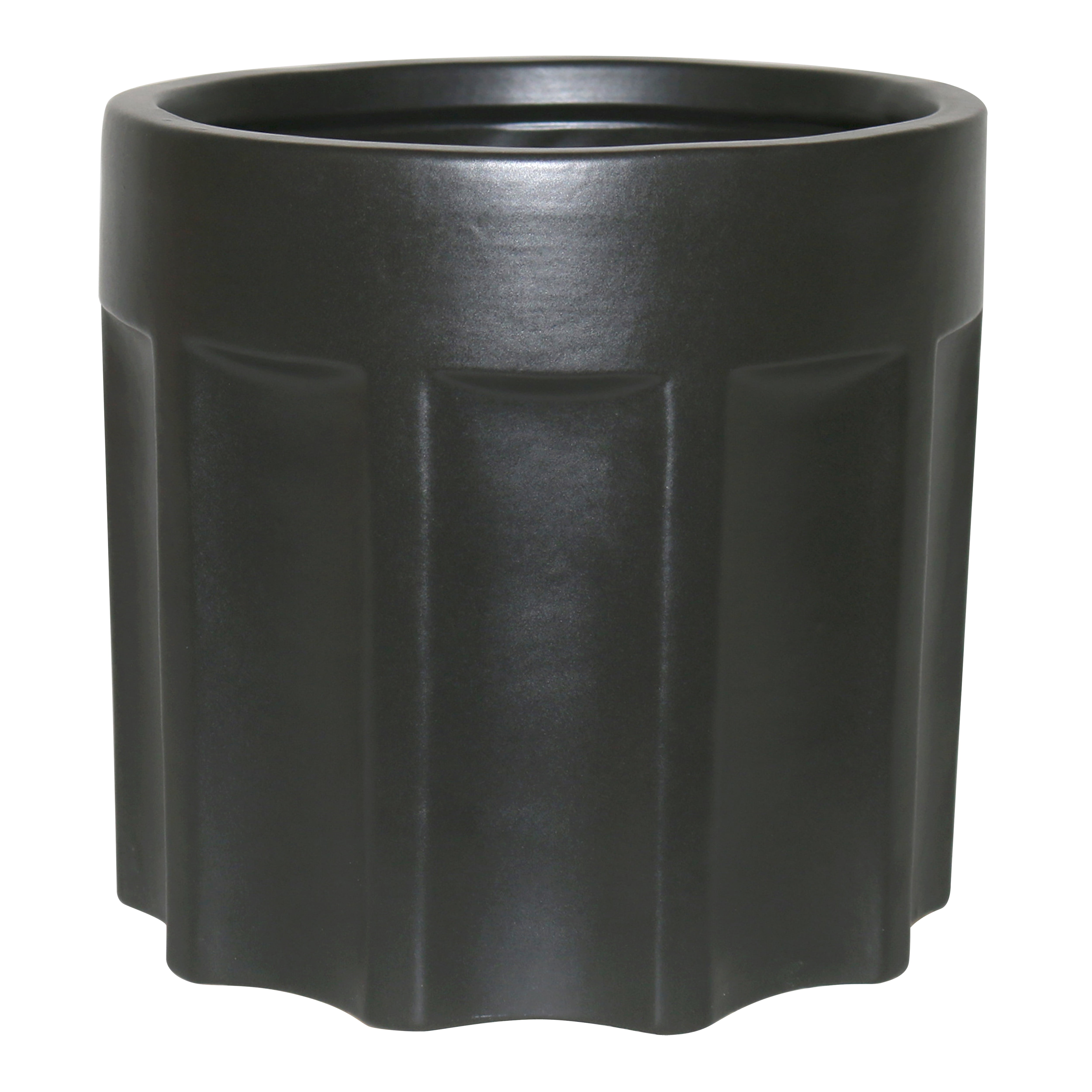 Better Homes & Gardens 5" x 5" x 5" Round Black Ceramic Plant Planter
